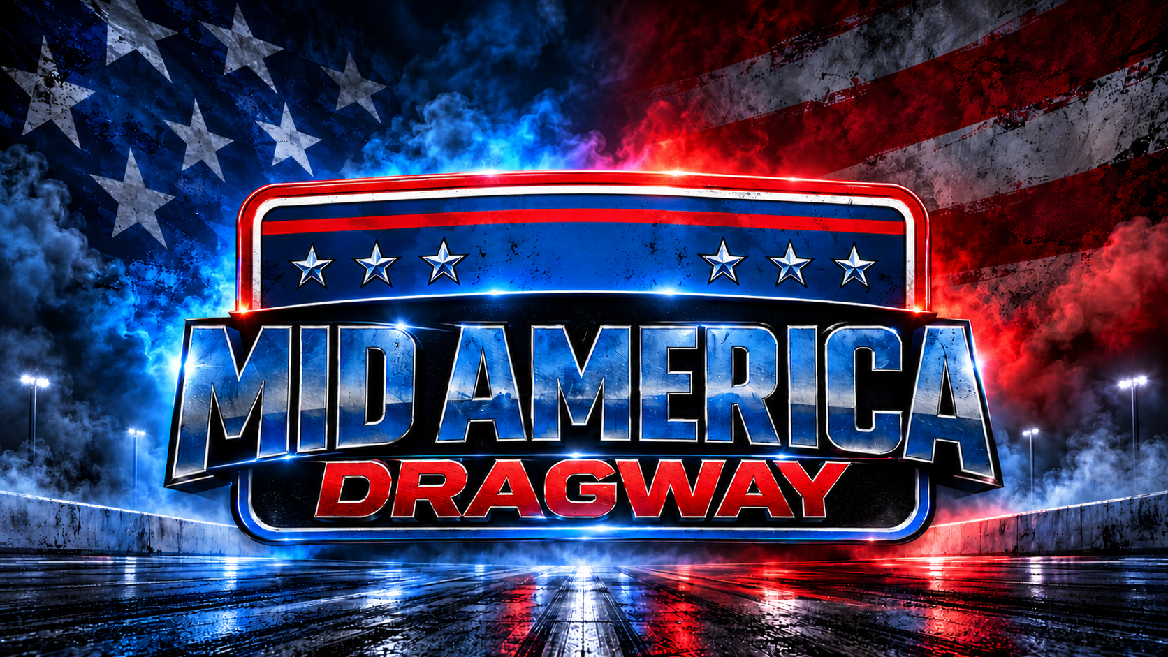 Mid America Dragway with an interactive racing tree